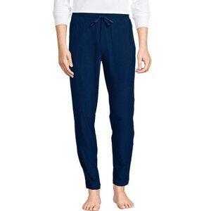NWOT Lands End Men's XXL Navy Jogger Pants  Waffle Knit Cotton/Spandex